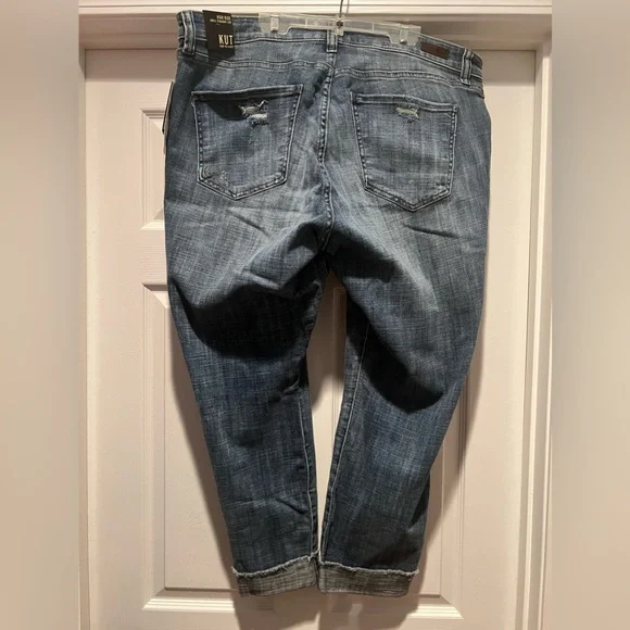 Size 18W KUT from the Kloth High Rise Ankle Straight Leg Jeans - Picture 2 of 6